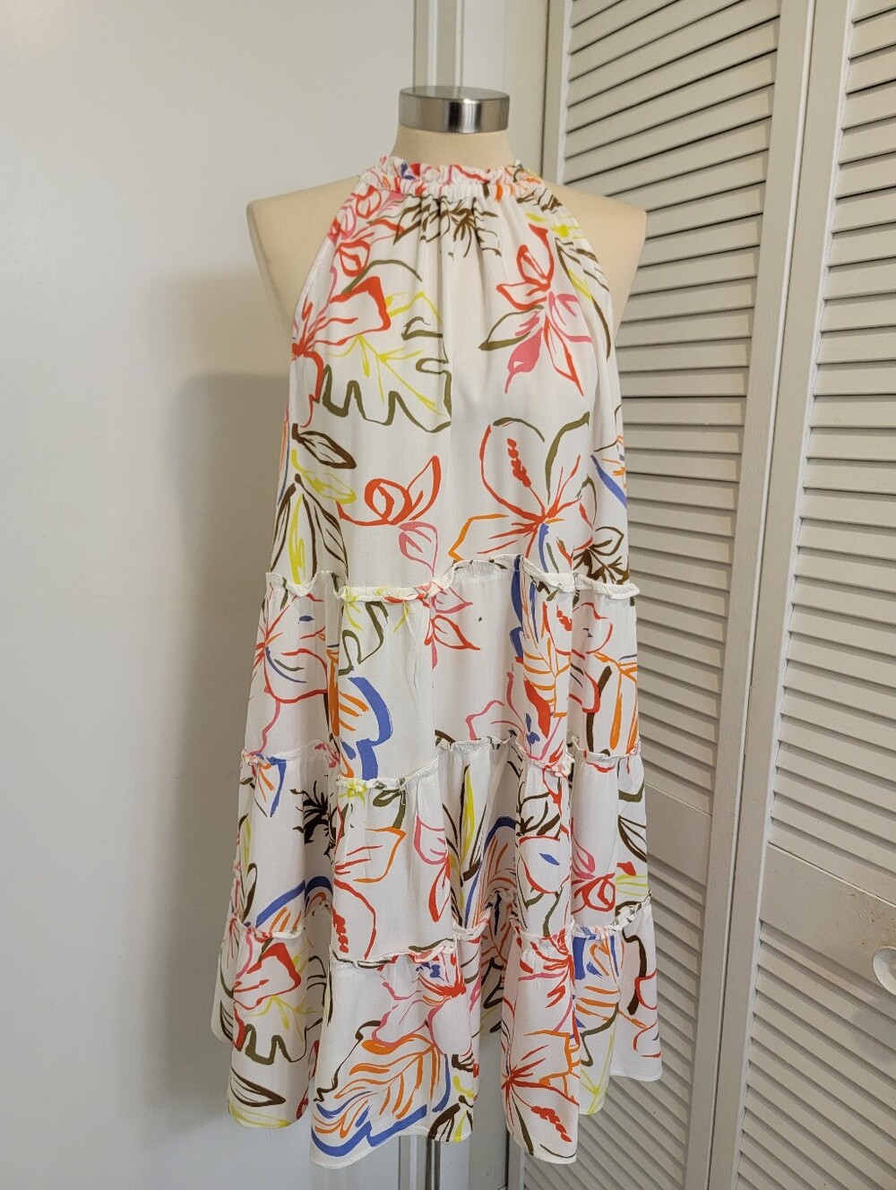 CeCe TROPICAL PRINT SUNDRESS
